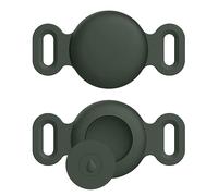 Vancle Airtag Étuis Collier pour Chien et Chat, Coque en Silicone Étanche pour Apple AirTag GPS Finder, 1pc Housse de AirTag Protection pour Pet Colliers de Compagnie Anti-Perte Porte-clés AirTag