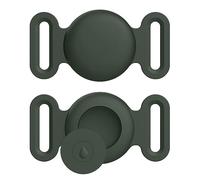 Vancle Airtag Étuis Collier pour Chien et Chat, Coque en Silicone Étanche pour Apple AirTag GPS Finder, 1pc Housse de AirTag Protection pour Pet Colliers de Compagnie Anti-Perte Porte-clés AirTag
