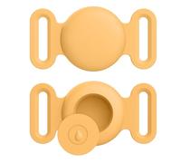 Vancle Airtag Étuis Collier pour Chien et Chat, Coque en Silicone Étanche pour Apple AirTag GPS Finder, 1pc Housse de AirTag Protection pour Pet Colliers de Compagnie Anti-Perte Porte-clés AirTag