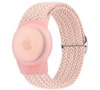 Vancle Bracelet Apple Airtag pour Enfants, élastique Bracelet de Rechange, Boucle de Réglable en Nylon pour Enfants et âgés, Rose