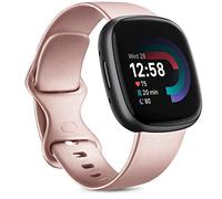 Vancle Bracelet Compatible avec Fitbit Versa 4/Sense 2/Fitibit Versa 3/Sense pour Femmes Hommes, Bracelet de Remplacement Réglable pour Fitbit Versa 4/Sense 2/Versa 3/Sense, Or Rose S