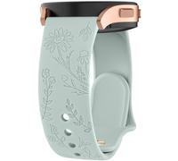 VANCLE Bracelet de rechange pour Amazfit GTS 4 Mini, GTS 2 Mini, GTS 3, GTS 2e, GTR mini, 20 mm, en silicone, motif floral, gravé floral, pour Amazfit Bip 3/Bip 3 Pro/Bip Lite/Bip U Pro