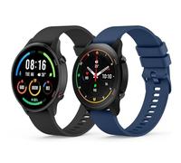 Vancle Bracelet pour Xiaomi Mi Watch/ S1/ S1 Active/Mi Watch Color Sport, 22mm Silicone Bracelet, Noir/Bleu Marine