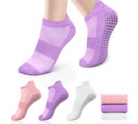 Vancle Chaussettes Pilates Yoga Chaussettes Antidérapantes, Chaussette Antidérapante Pour Femmes Hommes Pour Sportif Ballet Fitness, Taille Unique