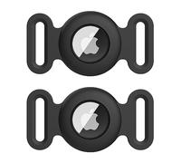 VANCLE lot de 2 - coque AirTag Chiens Chat - Coque de protection imperméable en silicone AirTag, Housse de protection anti-perte pour AirTags avec collier pour animaux de compagnie