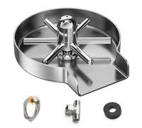 VANCOCO Rinçage automatique en verre G3/8", acier inoxydable brossé, buses | Buses rotatives à 360° - Nettoyeur de tasses et bouteilles - Pour évier de cuisine, bar, restaurant, café et biberons