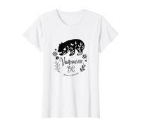 Vancouver BC Bear & Flowers Nature At Your Door Design T-Shirt Graphique avec Valeur