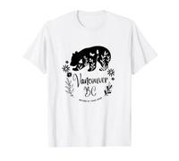 Vancouver BC Bear & Flowers Nature At Your Door Design T-Shirt Graphique avec Valeur