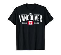 Vancouver Canada City Drapeau de la fierté canadienne T-Shirt Graphique avec Valeur