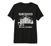Vancouver Canada Guitare Musique Colombie-Britannique Vancouver T-Shirt Haut de Gamme