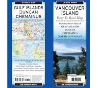 Vancouver Island Large Print / Gulf Islands / Duncan BC Road Map
