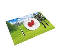 Vancouver Lot de 4 sets de table antidérapants pour table de salle à manger, terrain de golf, cuisine, table de Noël, intérieur et extérieur, pour table de salle à manger