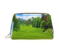 Vancouver Trousse de maquillage portable en cuir imperméable Motif parcours de golf 17 x 10,9 cm, blanc, Taille unique