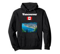Vancouver Voyage Souvenir Canada City Lover Drapeau Canadien Sweat à Capuche