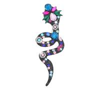 Vancy Utopia Broche en forme de serpent avec strass vintage et élégante pour femme, Métal, Pas de gemme