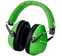 Vanderfields Casque antibruit Premium - Réduction du son à large spectre 34,4 dB à 2 KHz - Écouteurs pour enfants 3-12 - Vert