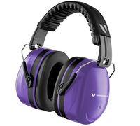 Vanderfields Casque antibruit Premium - Réduction du son à large spectre 35 dB à 2 K Hz - Casque anti-bruit - Adultes + Adolescents - Purple Power