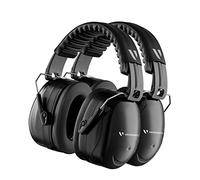 Vanderfields Casque antibruit, protection auditive premium - Réduction du son à large spectre, 35 dB à 2 K Hz - Casque anti-bruit pour adultes et adolescents - Noir minuit, lot de 2