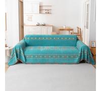 VanderHOME Bohème Housse De Canapé,Multifonction Jeté de Canapé Grande Taille, Réversible Couvre Canapé Jete de Canape Polyvalente 180 * 400cm-Vert