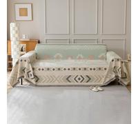 VanderHOME Géométrique Art Housse de canapé,Multifonction Jeté de Canapé Grande Taille, Réversible Couvre Canapé Jete de Canape Polyvalente 180 * 420cm-géométrie Verte