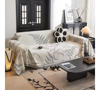 VanderHOME Grand Plaid et Couvre-lit en Chenille, Protege Canape, Lavable Jeté de canapé, Jete de canape avec Franges Délicates 180 * 320cm-Noir 2