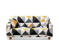 VanderHOME Housse de Canapé 3 Places,Elasticité Stretch Protecteur de Canapé Housse de canapé d'angle élastique Universelle, imprimé Extensible Couverture Protecteur Fauteuil 3-Places Cube