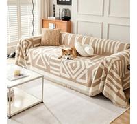 VanderHOME Housse de canapé Bohémien, Jete de Canape Réversible, Housse de lit, canapé, Housse pour Meubles de canapé, Convient aux Enfants, Chiens, Chats 180 * 130cm-Cari Clair