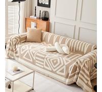 VanderHOME Housse de canapé Bohémien Serviette de canapé Décoration,Housse de lit, canapé, Housse pour Meubles de canapé, Convient aux Enfants, Chiens, Chats 180 * 280cm-Cari Clair