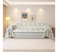 VanderHOME Housse de canapé Douce et Lavable en Machine Grand Plaid et Couvre-lit en Chenille, Protege Canape, Jete de canape avec Franges Délicates Housse Protection canapé 180 * 300cm-Gris