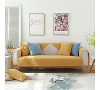 VanderHOME Housse de canapé Extensible 1/2/3/4 Places Protège Canapé Antidérapant Housse canapé Imperméable pour Domestiques Animaux Enfants 110 * 110cm-Jaune-housse de siège(1 Seule pièce)