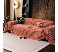 VanderHOME Housse de canapé - Nouvelle Couverture Canapé Jeté de Canapé Douce Et Agréable Au Toucher, Résistante Aux Rayures Et Durable, avec Un Design Polyvalent 180 * 260cm-Orange