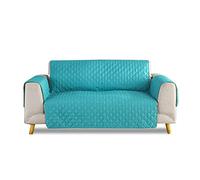 VanderHOME Housse de Canapé Polyester Couverture de Fauteuil de Anti-dÉrapant avec Bretelles Protège Canapé Matelassé Meubles Housse de Canapé Antidérapant Lavable (3 Places, Turquoise)