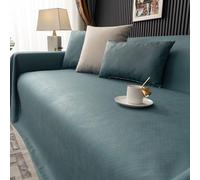 VanderHOME Housse de Canapé, Protection Canape Impermeable，Entretien sans Lavagedesign Minimaliste en Couleurs Unies，Antidérapante, Protection Canapé Chat Chiens Griffures 210 * 260cm-Vert foncé