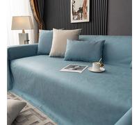 VanderHOME Housse de Canapé, Protection Canape Impermeable，Entretien sans Lavagedesign Minimaliste en Couleurs Unies，Antidérapante, Protection Canapé Chat Chiens Griffures 210 * 180cm-Bleu Clair