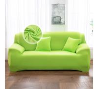 VanderHOME Housse de canapé - Protection Totale Élastique Couleur Unie Résistant, Moderne Couvre Canapé 2 Places, Protection Canape (2 siège, Vert Vif)
