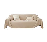 VanderHOME Housse De Canapé Souple,Plaid Canape Multifonctionnel Décorative Quatre Saisons Jete de Canape Tressée Protecteur De Canapé pour Enfants 180 * 300cm-Thé au Lait