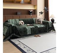 VanderHOME Housse de canapé Ultra-Douce,Couverture Canapé, Jeté de Canapé Art Déco Haut De Gamme, Utilisable en Toutes Saisons, Résistante Aux Rayures Et Durable 180 * 130cm-Vert