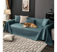 VanderHOME Housse Imperméable Canapé, Plaid Imperméable，Entretien sans Lavagedesign Minimaliste en Couleurs Unies，Antidérapante, Protection Canape Chat Anti Griffe 210 * 260cm-Vert foncé