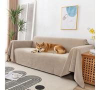 VanderHOME Imperméable Housse de canapé Extensible Serviette de canapéAnti-poussière Canapé Couverture Lavable Protège Canapé Canapé Serviette pour Domestiques Animaux Enfants 180 * 380cm-Kaki