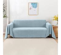 VanderHOME Imperméable Housse de canapé Extensible Serviette de canapéAnti-poussière Canapé Couverture Lavable Protège Canapé Canapé Serviette pour Domestiques Animaux Enfants 180 * 380cm-Bleue