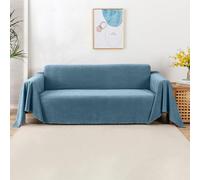 VanderHOME Imperméable Housse de canapé Extensible Serviette de canapéAnti-poussière Canapé Couverture Lavable Protège Canapé Canapé Serviette pour Domestiques Animaux Enfants 180 * 340cm-Bleu Clair