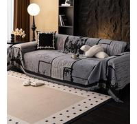VanderHOME Multifonctionnel Chenille Plaid Couverture Canape Décoratifs Jeté de lit ou Jeté de canapé Doux et Confortable Couvre Canapé de canapé Chambre Salon 180 * 180cm-Gris