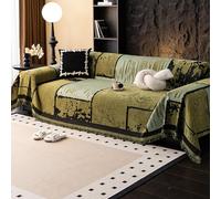 VanderHOME Multifonctionnel Chenille Plaid Couverture Canape Décoratifs Jeté de lit ou Jeté de canapé Doux et Confortable Couvre Canapé de canapé Chambre Salon 180 * 200cm-Vert