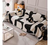 VanderHOME Multifonctionnel Jeté de canapé, Housse de Canapé Réversible - Protege Canape, Décoration Élégante Adaptée Enfants/Animaux,Tissu Respirant 180 * 150cm-Noir