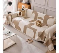 VanderHOME Multifonctionnel Jeté de canapé, Housse de Canapé Réversible - Protege Canape, Décoration Élégante Adaptée Enfants/Animaux,Tissu Respirant 180 * 340cm-Kaki