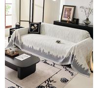 VanderHOME Multifonctionnel Plaid Canape Grande Taille,Couverture Canapé à Motif de Jungle Artistique, Décoratifs Jeté de lit ou Jeté de canapé Doux et Confortable 180 * 260cm-Gris