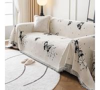 VanderHOME Multifonctionnel Plaid Canape Jete de Canape Grande Taille,Housse de Canapé, Canapé élégant à Motif Papillon Plaid, Couverture Canapé Résistante Aux Griffes de Chat 180 * 150cm-Gris