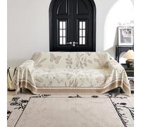 VanderHOME Multifonctionnel Plaid Couverture de canapé Grande Taille Décoratifs Jeté de lit ou Jeté de canapé, Plaid Canape Dangle, Protege Canape 180 * 380cm-Curry