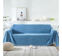 VanderHOME Multifonctionnel Plaid Couverture de canapé Grande Taille Décoratifs Jeté de lit ou Jeté de canapé Doux et Confortable Couvre Canapé de canapé Chambre Salon 180 * 90cm Bleu