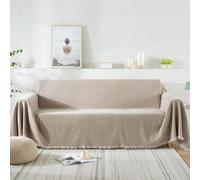 VanderHOME Multifonctionnel Plaid Couverture de canapé Grande Taille Décoratifs Jeté de lit ou Jeté de canapé Doux et Confortable Couvre Canapé de canapé Chambre Salon 180 * 300cm Couleur Kaki